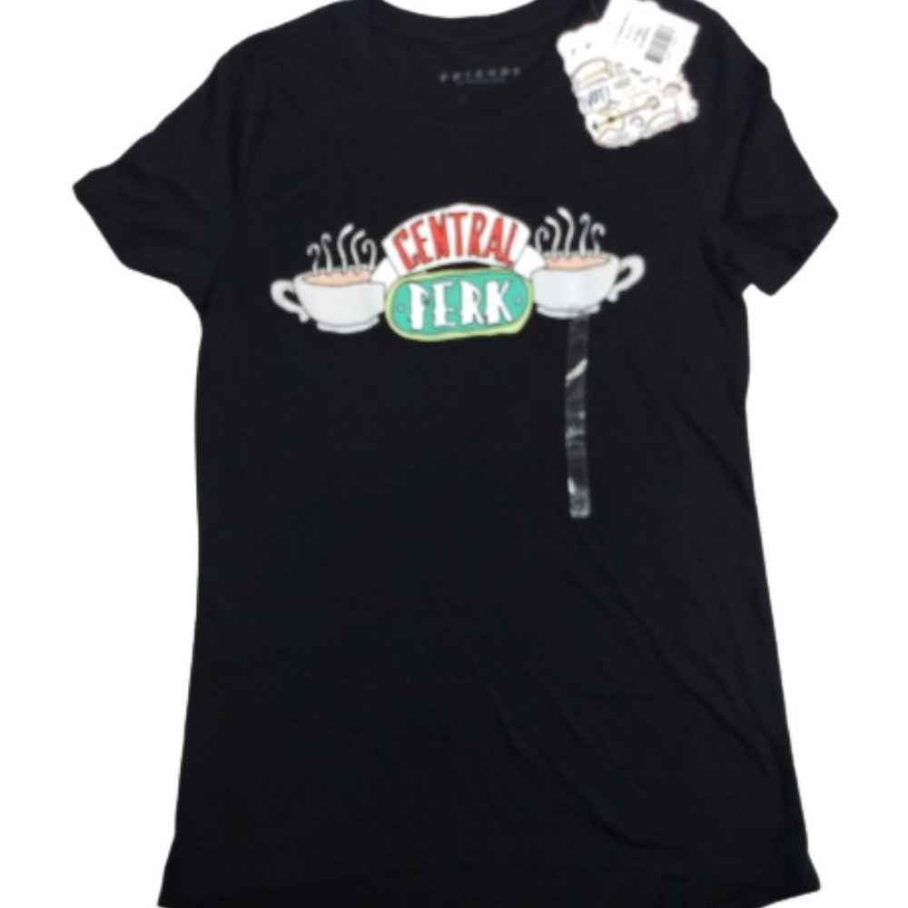 Friends Central Perk Black T-Shirt Small NEW Television Show